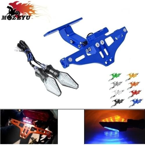 For SUZUKI VX 800 VZ 800 VL 150 Motorcycle License Plate Bracket Holde Adjustable Angle VL 250 INTRUDER LC VL1500 VZ800 VZ1600