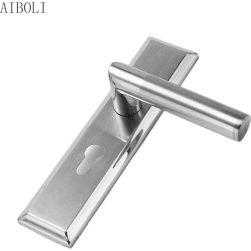 Door and Bedroom Stainless Steel Locks, Household Simple Wooden Door Mechanical Locks, Engineering Indoor Handle Locks