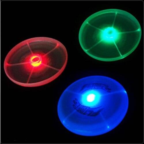 Dog Training jumper Fantastic tooth Pet Dog gym LED Flying Disc Saucer UFO 20CM Tooth Resistant Training Toy Play chew toy game