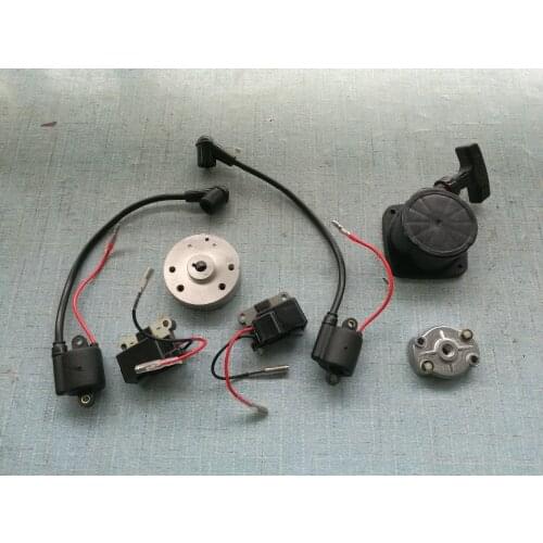 FVITEU Ignition coil Flywheel Pull Starter Set for ZENOAH G260PUM 290PUM RCMK Gasoline Engine RC Boat