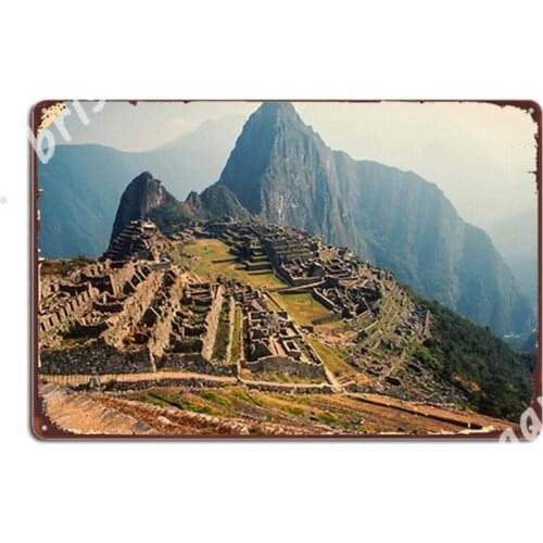 Machu Picchu Metal Signs Cinema Garage Funny Plates Cave pub Tin sign Posters
