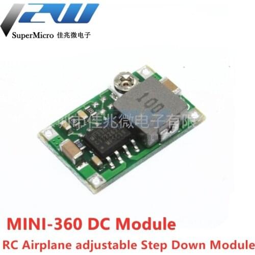 Mini360 RC Airplane Module Mini 360 DC Buck Converter 2A Reduction Module 4.75V-23V to 1V-17V 17x11x3.8mm New LM2596