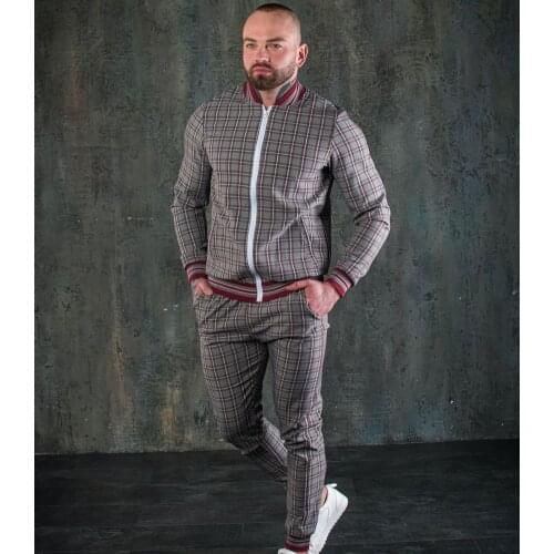 New Mens Sets Jacket+Pants Autumn Winter Sweatshirt Suit Sweatpants Fashion Slim Fit Men Two-Piece Set Hip Hop V-neck Jacket