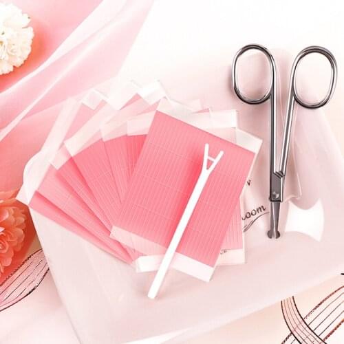572pcs Fiber Double-fold Eyelid Sticker Invisible Double Eyelid Tape Clear Sided Strip Adhesive Natural Eye Tape Eyelid Tool