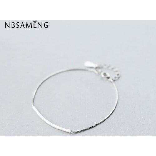 NBSAMENG Silver Bracelets