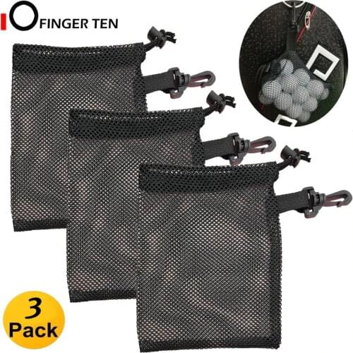 Nylon Net Golf Ball Holder Pouch Mesh Bag with Cord Lock Hook Storage Packet Hold Up to 20 Golf Balls for Men Women Kids