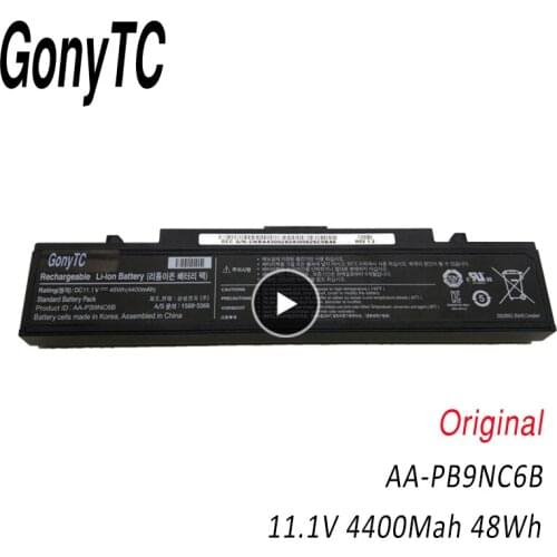 GONYTC aa-pb9nc6b original Laptop Battery For Samsung AA-PB9NS6B PB9NC6B R580 R540 R519 R525 R430 R530 RV511 RV411 RV508 R528