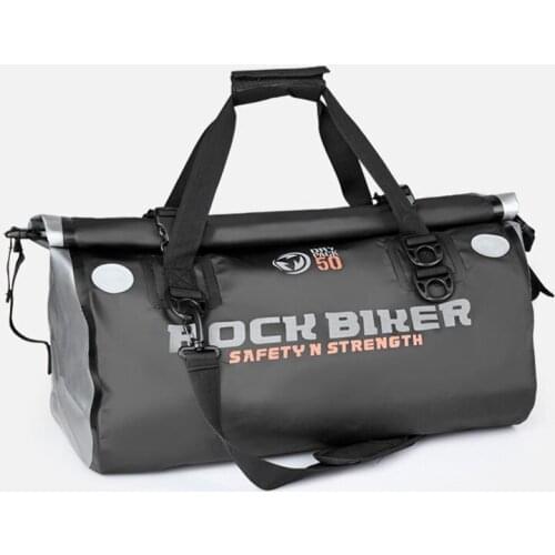 ROCK BIKER Motorcycle Tail Bag Rear Seat Bag Waterproof Motorcycle Travel Equipment Multi-function Large Capacity Radish Bags