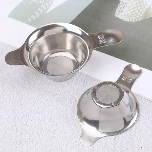 Stainless Steel Tea Strainer Fine Mesh Chinese Kungfu Tea Leaf Funnel Filter