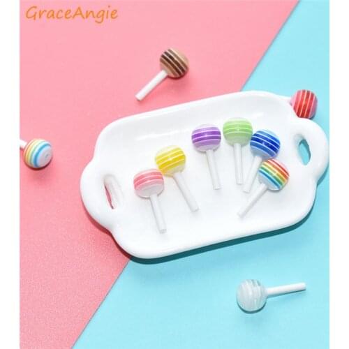 20Pcs Mixed Kawaii Candy Lollipop set charms pendants for jewelry making bracelets necklace earrings making resin flat back DIY