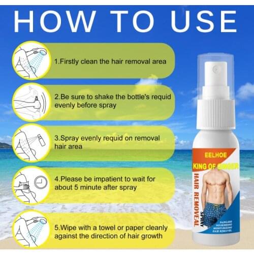 Ginger Hair Removal Spray Fast Gentle Moisturizing Not Irritating Mild Hair Removal Spray For Man Women10/20/30/50ml TSLM1