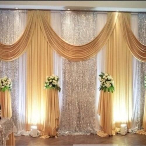 2017 wedding backdrops for wedding decoration twinkle stage drape mariage,golden wedding backdrop gold curtain drapery