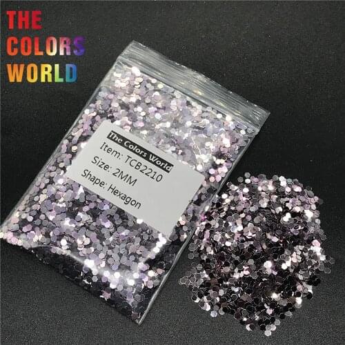 TCB2210 Hexagon Shape Metallic Luster Colorful Series Nails Glitter Nail Art Decoration Makeup Body Glitter Henna Handwork DIY