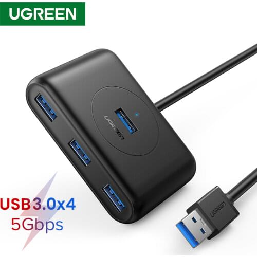 UGREEN USB Hub 4-Port USB 3.0 High-Speed USB Splitter For Hard Drives USB Flash Drive Mouse Keyboard Extend Adapter USB 3.0 Hub