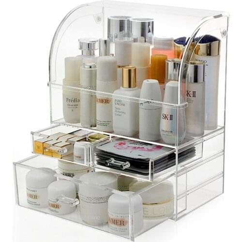 Transparent Cosmetic Storage Rack Household Drawer Type Facial Mask Storage Box Dustproof Bathroom Waterproof Makeup Box