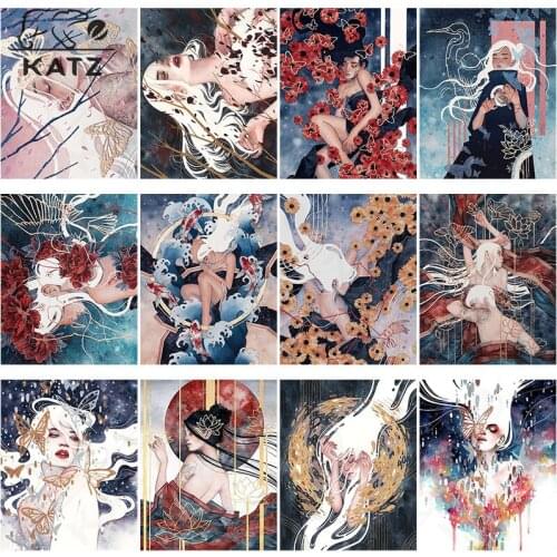 Girl Portrait Diamond Painting Anime Embroidery Crossing Diy Character Cartoon Mosaic Art Gift Cross Stitch Home Decoration