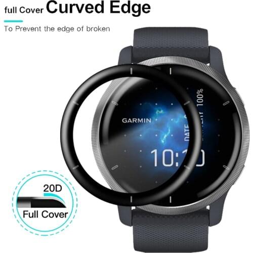 2PCS 3D Curved Edge full Protective Film For Garmin Venu 2 Smart Watch Anti-Scratch Soft Screen Protector (Not Glass)