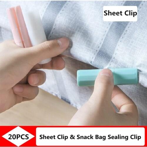 20Pcs Kitchen Storage Food Snack Seal Sealing Bag Clips Holders Clamp Bed Sheet Fixing Clip Sealer Clamp Clothes Pegs