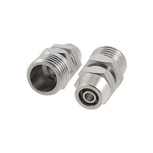 2 x 1/4" Male Threaded 6mm Pipe Air Pneumatic Quick Coupler Connectors