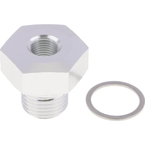 Aluminum Oil Pressure Sensor Adapter Male M16x1.5 To Female 1/8 NPT For LS