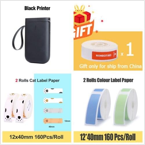 Nimbot d11 Wireless tag printer Handheld Pocket labels bluetooth printer thermal label printer(Black Write printer)