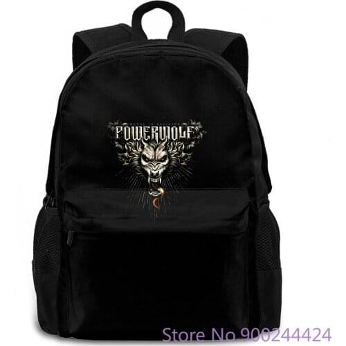 Powerwolf Dracul Wolf Black Design Style New Crazy Basic Models women men backpack laptop travel school adult student