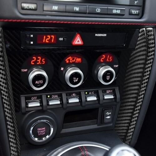 Fit For Toyota 86 Subaru BRZ 2016-2020 Carbon Fiber Decorative Strips On Both Sides Of The Central Control Switch Sticker