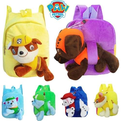 Paw Patrol Chase Anime Dogs Fashion Children School Bags 3D Print Plush Kids Backpack Kindergarten Boys Girls School Bags Mini