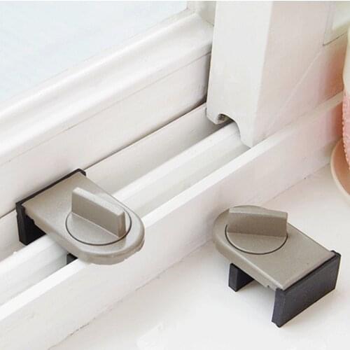 Doors Anti-theft Lock Adjustable Aluminum Alloy Window Sliding Latch Door Latch Security Mobile Lock Window Stoppers