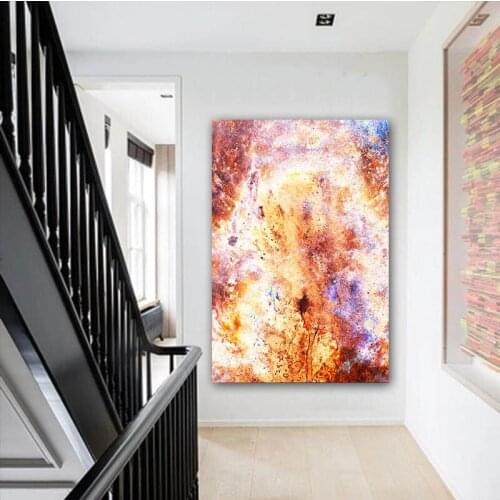 GOODECOR Abstract Wall Art Painting Pop Art Home Decor Colorful Galaxy Canvas Picture New Design Art for Living Room Unframe