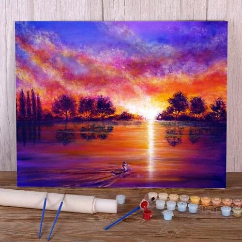 Natural Scenery Serenity DIY Paint By Numbers Set Acrylic Paints 40*50 Picture By Numbers Photo Home Decoration Handiwork