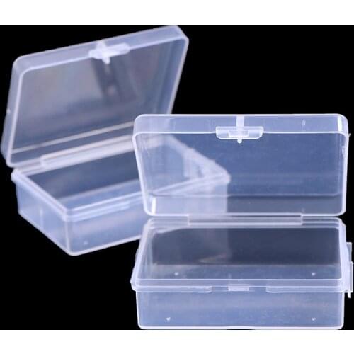 2pcs Home Storage Box Transparent Chapter Box Hanging Box Mini Key Photo Boxes