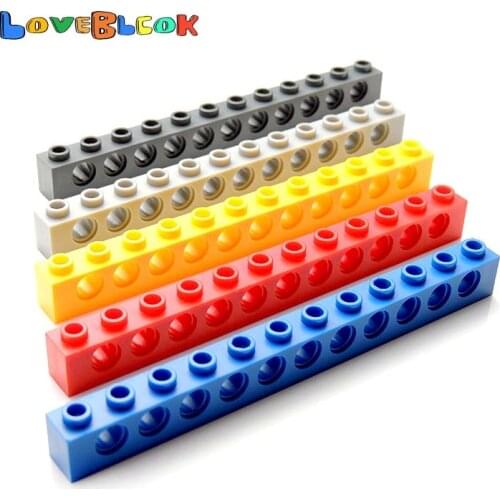 LoveBlock Technical Brick 1x12 with Hole Building Blocks Assembles MOC Parts DIY Toys Gift Creative 3895 For Kid 10pcs/LOT