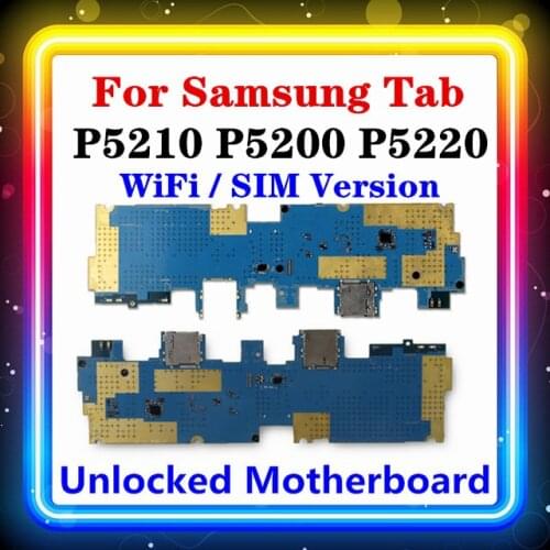 For Samsung Galaxy Tab 3 10.1 P5210 P5200 P5220 Motherboard Logic Mainboard Wifi Version / SIM Support 3G Version