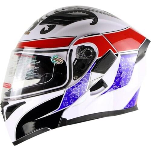 Motorcycle racing helmet, double lens, uncovering helmet, riding in winter, warm electric vehicle safety helmet 902