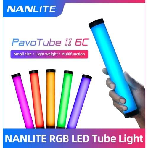 Nanguang Nanlite PavoTube II 6C LED RGB Light Tube Portable Handheld Photography Lighting Stick CCT Mode Photos Video Soft Light