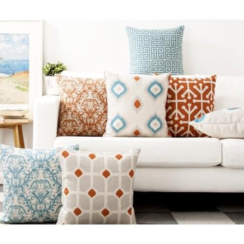 Nordic Geometry Elegant fresh Modern simplicity Pillow Cover Home Decorative Pillows Linen Pillow Case Office Sofa Cushion Cover