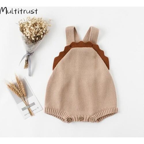 New Baby Knitted Rompers Sleeveless Jumpsuit Newborn Boys Girls Romper One-piece Outfits Clothes Winter Playsuit Thick Warm0-15M