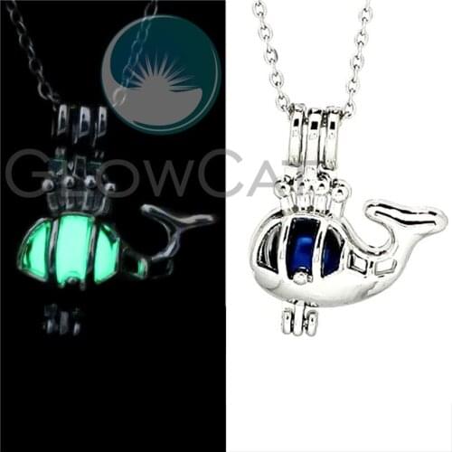 Ocean Whale Necklace Glow in the Dark 2 Colors Luminous Charm Choker Pendants Necklaces GG915