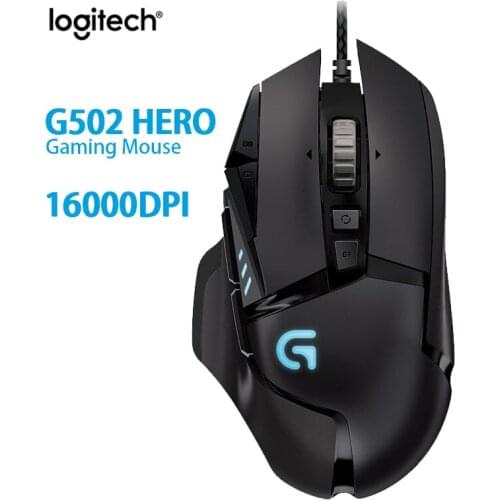 Original Logitech G502 Hero High Performance Game Mouse Hero Engine 16000DPI RGB Glare G502 RGB Upgrad,Suitable for mouse gamers