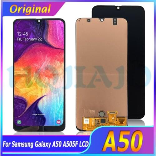 Original For Samsung Galaxy A50 SM-A505FN/DS A505F/DS A505 LCD Display Touch Screen Digitizer Assembly With Frame