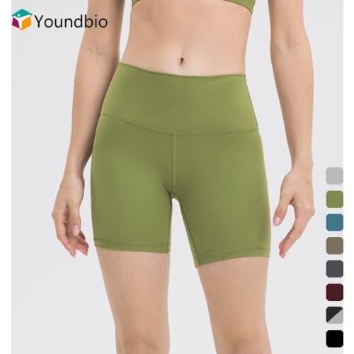 YOUNDBIO 2021 High Waist Yoga Shorts Women Summer Workout Short Pants Gym Running Fitness Tights Green Cycling Sport Leggings