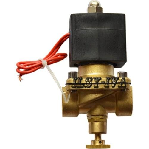 AC110V/AC220V DN6~DN25 brass Gas flow adjustment solenoid valve with manual