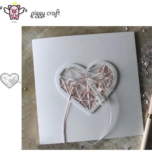 Piggy Craft metal cutting dies cut die mold Heart-shaped decoration Scrapbook paper craft knife mould blade punch stencils dies