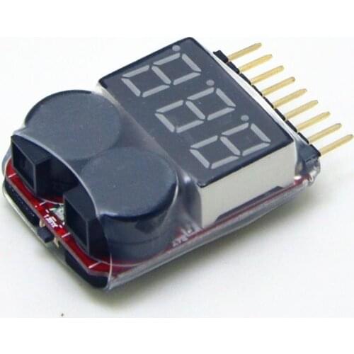 1-8S Lipo Battery Voltage Tester / Low Voltage Buzzer Alarm
