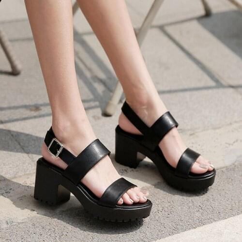 Comfortable Sandalias Mujer Demonia shoes Gladiator Platform Womens Sandals 2021 Summer Fashion Women Chunky Beach Sandals
