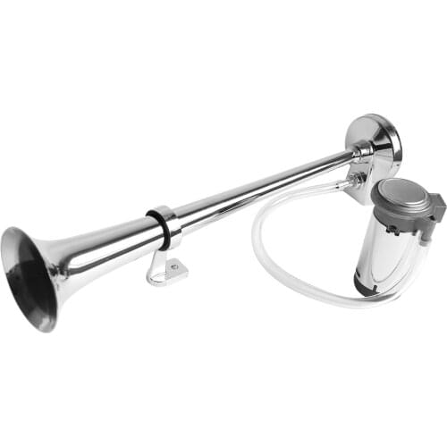 Air Horn 150DB Loud Single Trumpet Kit Air Horns With 12V Compressor And Air Horn Tube For Truck Boat Car Steamer