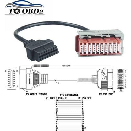 High quality Lexia3 cable LEXIA 3 PSA 30pin cable Lexia 3 30 pin cable For Citroen For Peugeot Diagnostic
