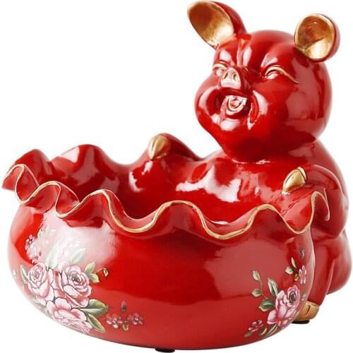 FUN CUTE PIG DESKTOP KEY REMOTE STORAGE BOX JOYOUS PIG HOME DESKTOP CANDY STORAGE DECORATION