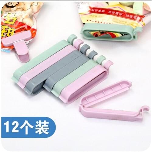 Snack Sealing Clip Plastic Snack Fresh Food Sealing Machine Kitchen Storage Bag Mini Food Preservation Clip 12Pcs/Set